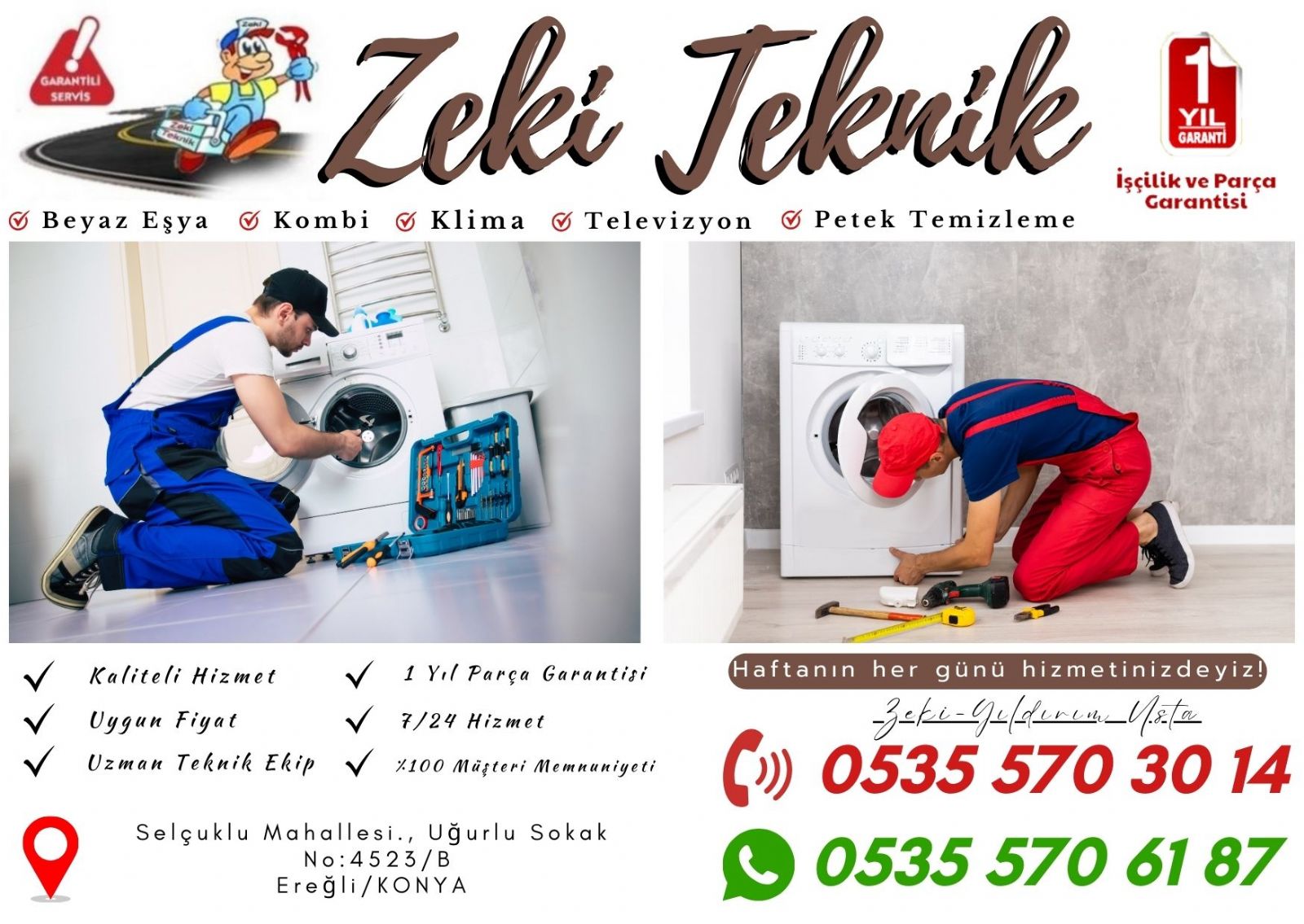 Ereğli Çamaşır Makinesi Tamircisi